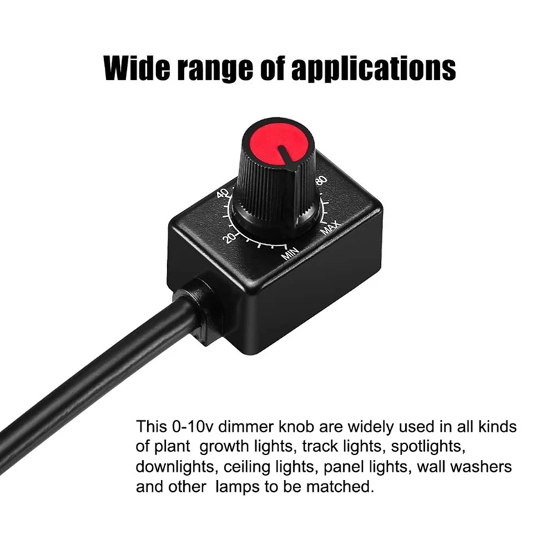 DC 0/1-10V 노브 LED 조광기, 저전압 수동 조광기, PWM 조광, 0-10V 또는 1-10V 조도 조절 전자 LED 드라이버 내구성 4 개