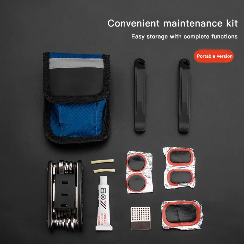 Bicycle Repair Tools Portable Bicycle Tire Repair Kit Bicycle Tools Cycling Puncture Repair Kit Bicycle Storage Bag Accessories