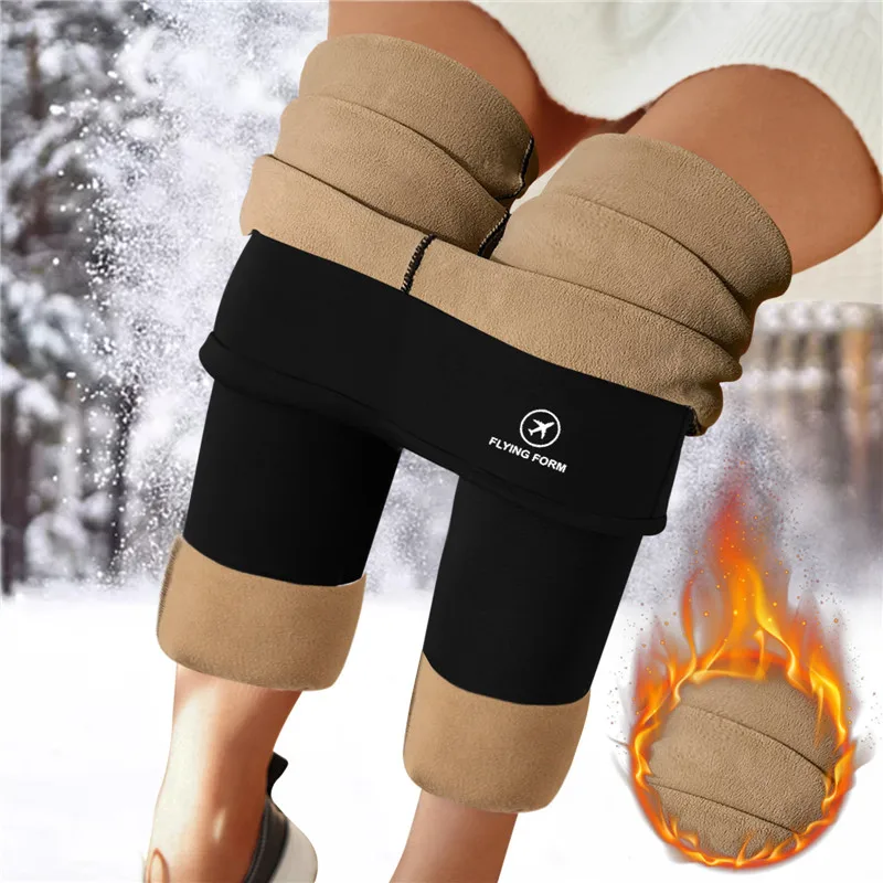 WinterWomenThickenWarmLeggingsThickVelvetFleecePantsHighWaist