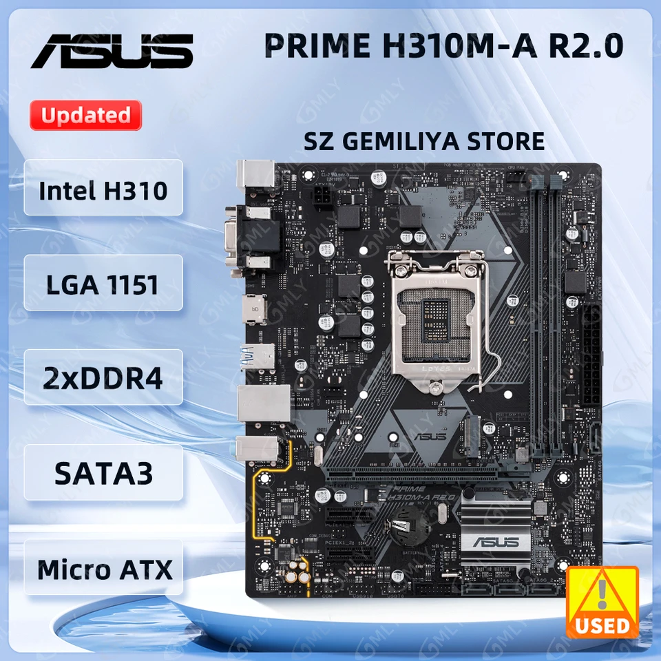 ASUS PRIME H310M-A R2.0 Motherboard Intel H310 LGA 1151 DDR4 32G
