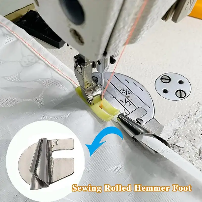 Stainless Steel Sewing Rolled Hemmer Foot 3mm-10mm Durable Sewing Machine  Presser Foot DIY Crafts Hemming Puller - AliExpress