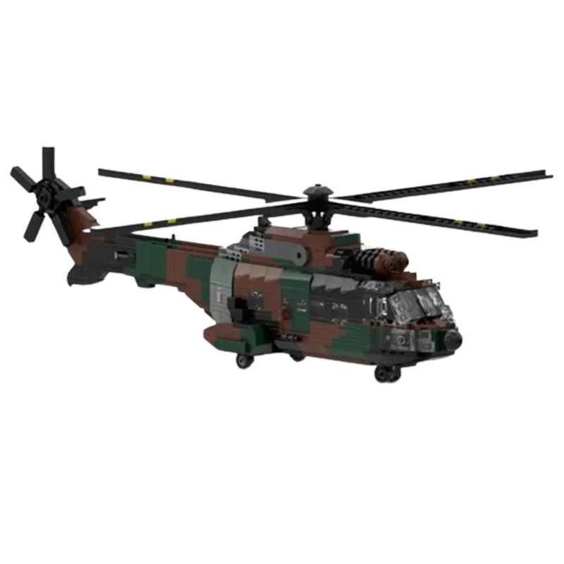 

MOC aircraft model World War II military series transport helicopter brick children's puzzle toy gift