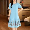 2026 ZANZEA Summer Elegant Ruffled Holiday Party Dress Women Floral Printed Dresses Short Puff Sleeve Sundress Knee Length Robe
