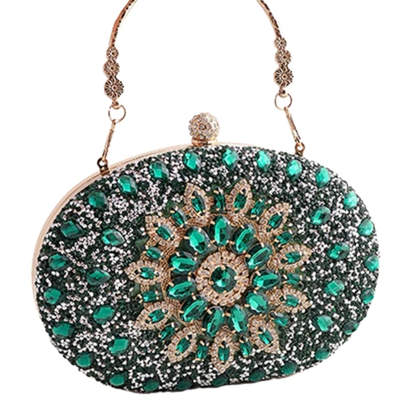 

Dress Bag with Sparkling Diamonds Shimmerings Evening Bag Formal Handbag Gift