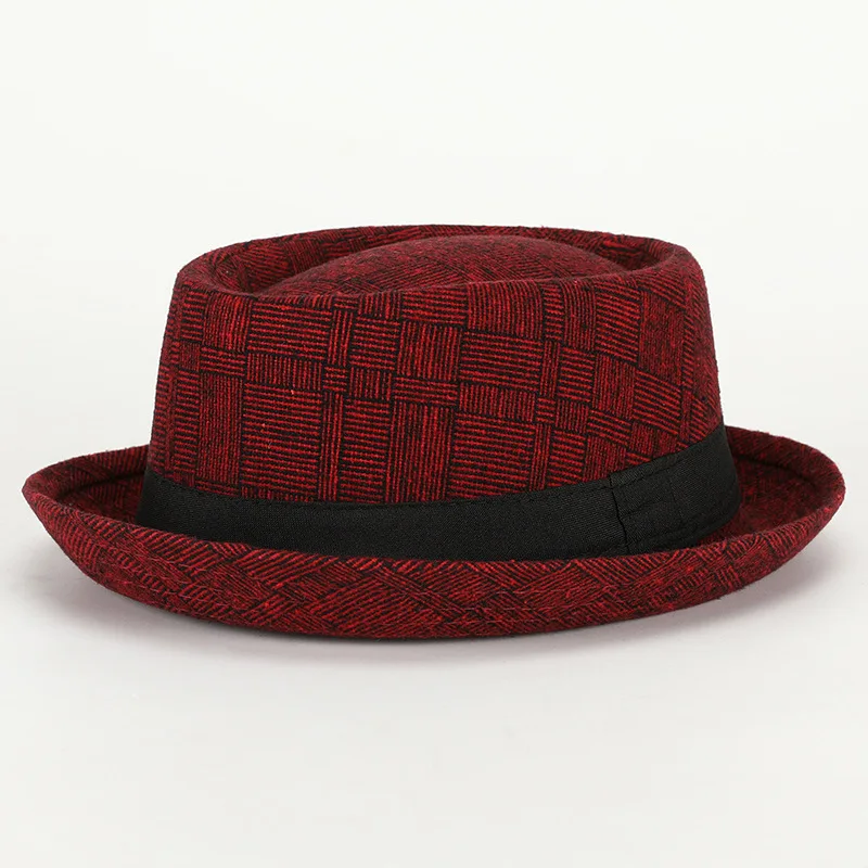 Classic Pork Pie Bowler Hat Panama Flat Fedora Jazz Cap Unisex Heisenberg Style 3