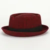 Classic Pork Pie Bowler Hat Panama Flat Fedora Jazz Cap Unisex Heisenberg Style 3