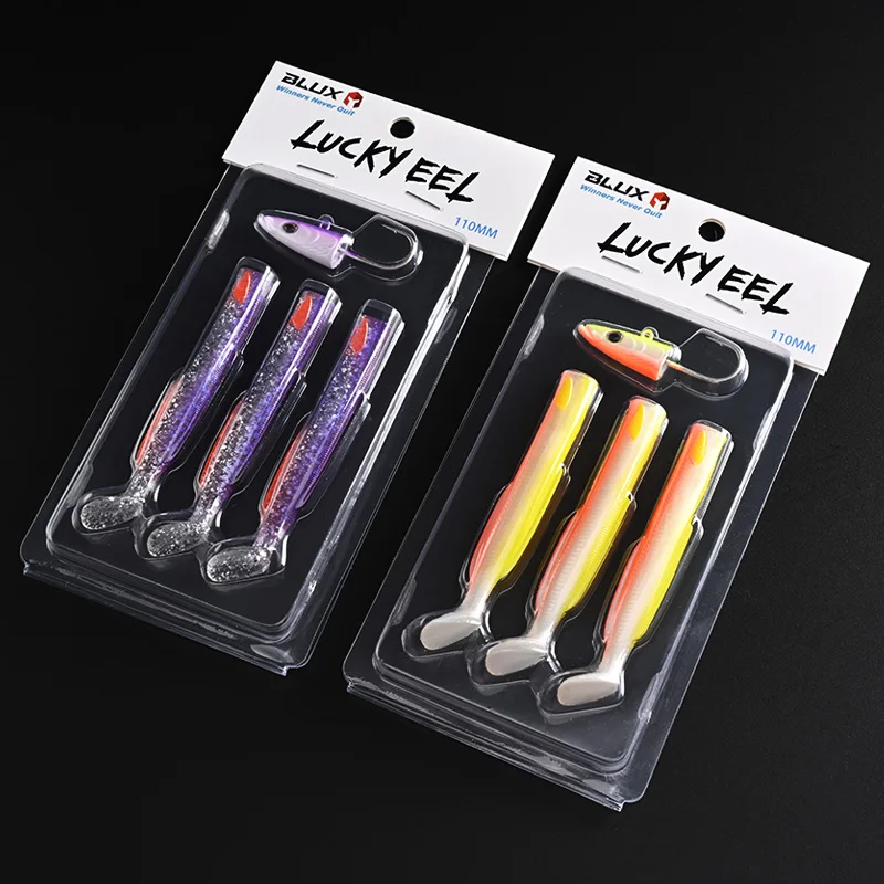 BLUX Vivid Sandeel Soft Eel Fishing Lure - Paddle Tail with Vibrating Action