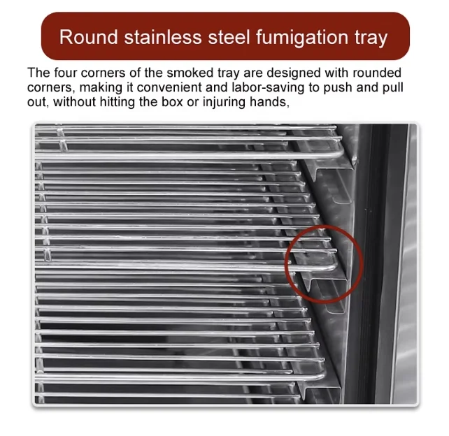 Gas Heating Dehydrator Smoker Oven Temperature Time Control Smoking Hot Dog Ham Fish Smoked Sausage Meat Steamer