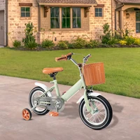 Vélo d'apprentissage à pédales pour enfants de 12 pouces, capacité de charge de 40kg, rose/jaune/vert pour 2-4 ans 5