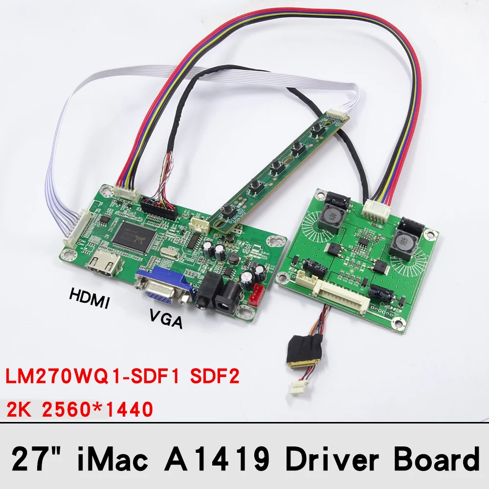 

27" iMac A1419 Diy LCD Monitor 2k LM270WQ1 SD F1 F2 Display Screen Controller Driver Board Kit 2560x1440 Test Mainboard