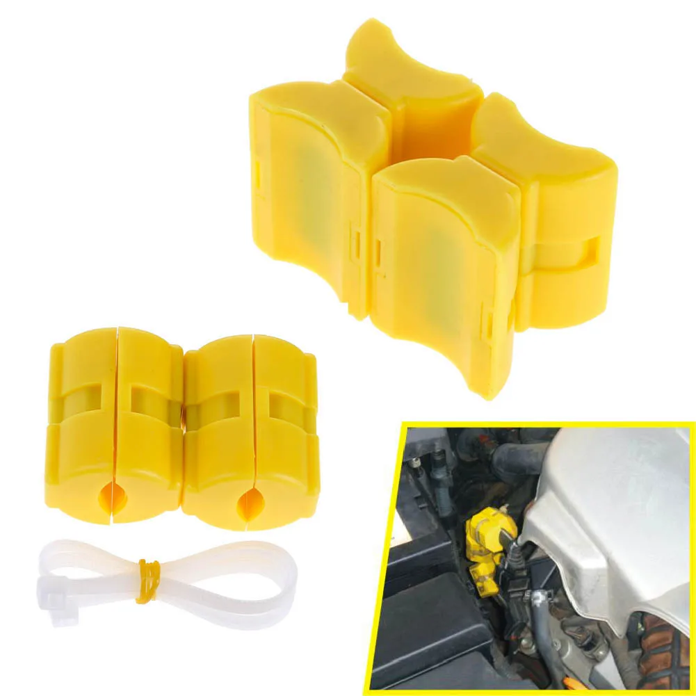 2pcs Car Fuel Economizer Energy-Saving Emission Reduction Device Magnetic Fuel Gasoline Saver with Tighten Band