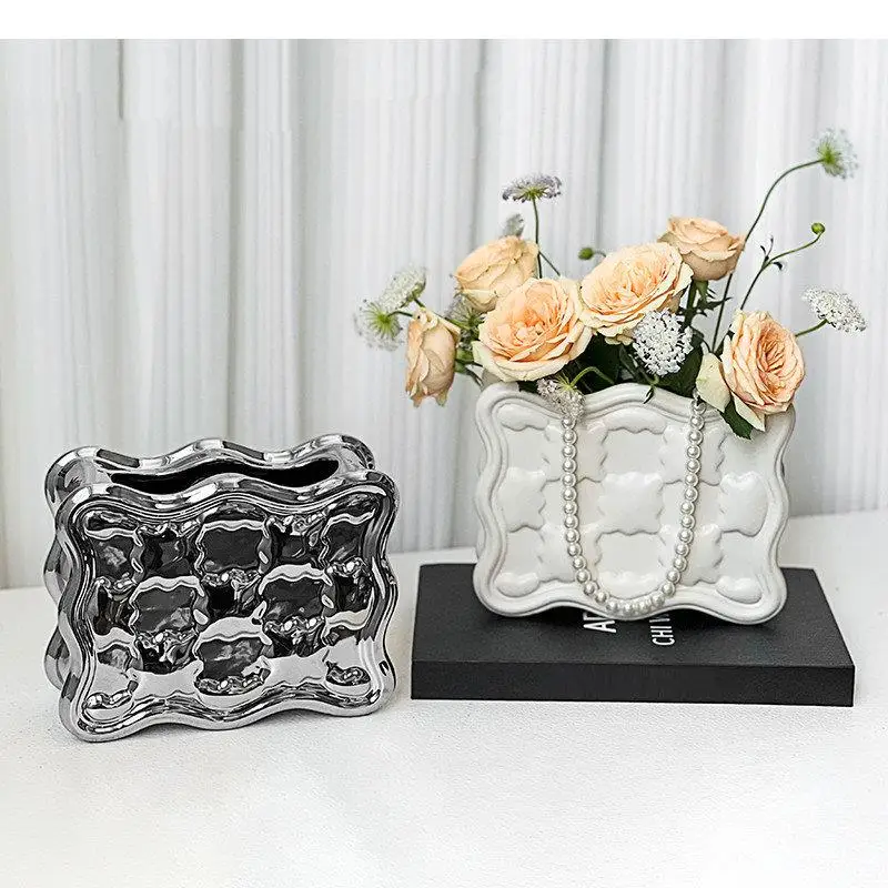 

Креативная керамическая ваза с рисунком печенья, Настольная стандартная ваза, ваза для гостиной, телевизора, шкафа, ваза для сухих цветов, украшение для дома