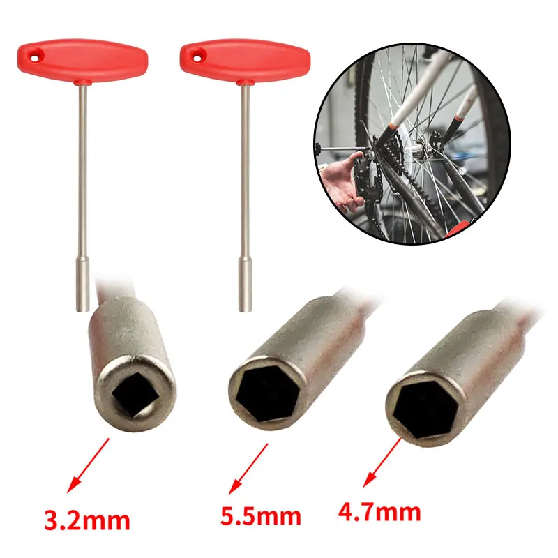 3.2/4.7/5.5mm Bicycle Concealed Spoke Wrench Durable Steel MTB Mountain