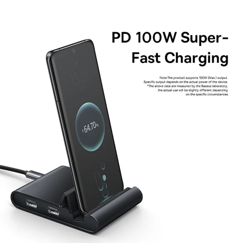 

Док-станция 53CC с PD100W, быстрая зарядка, 4K @ 30Hz, USB3.0, передача данных, Dex USB C концентратор, адаптер USB 3,0