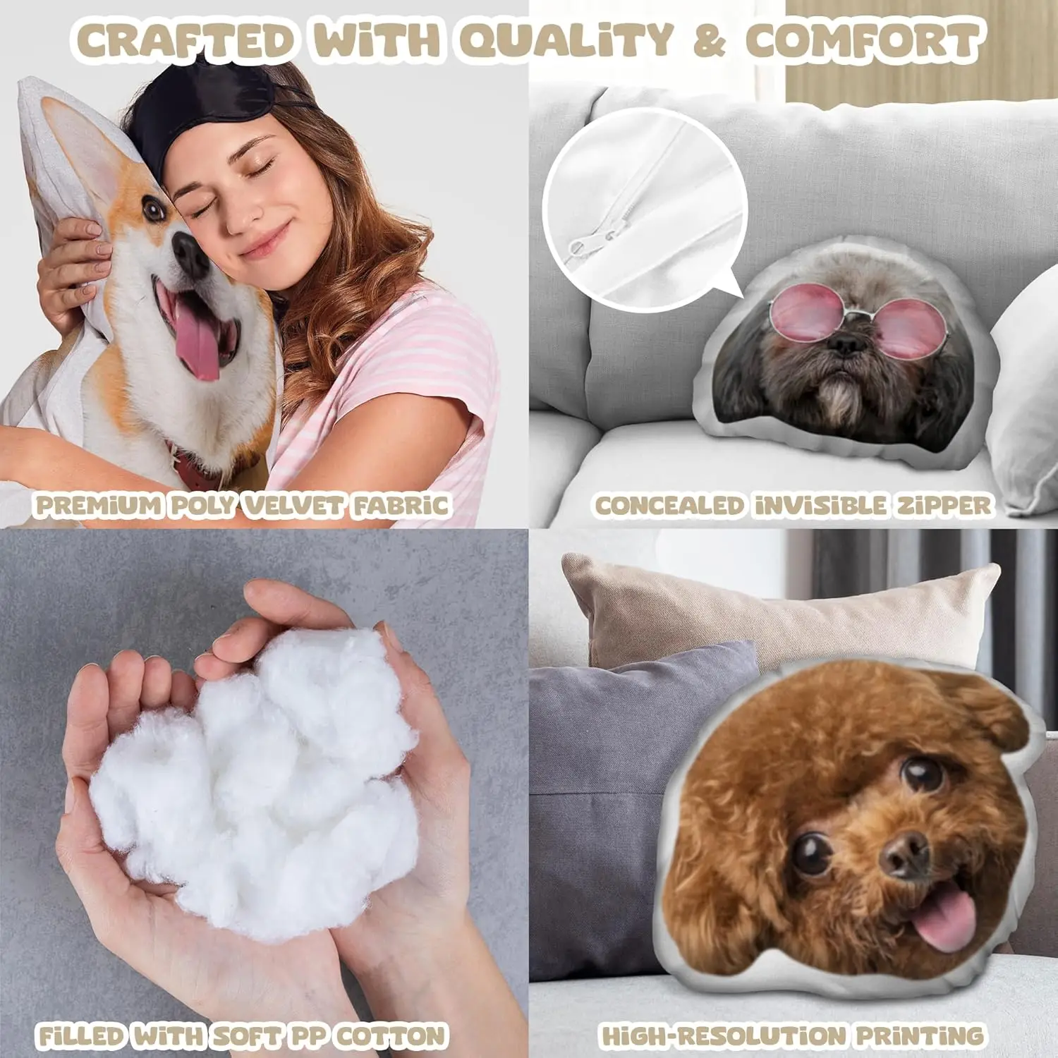 Custom Pets Cushion Personalized Filling Pets Photo Cushion DIY Pillow for Putting Picture of Cats and Dogs Home Decor 5