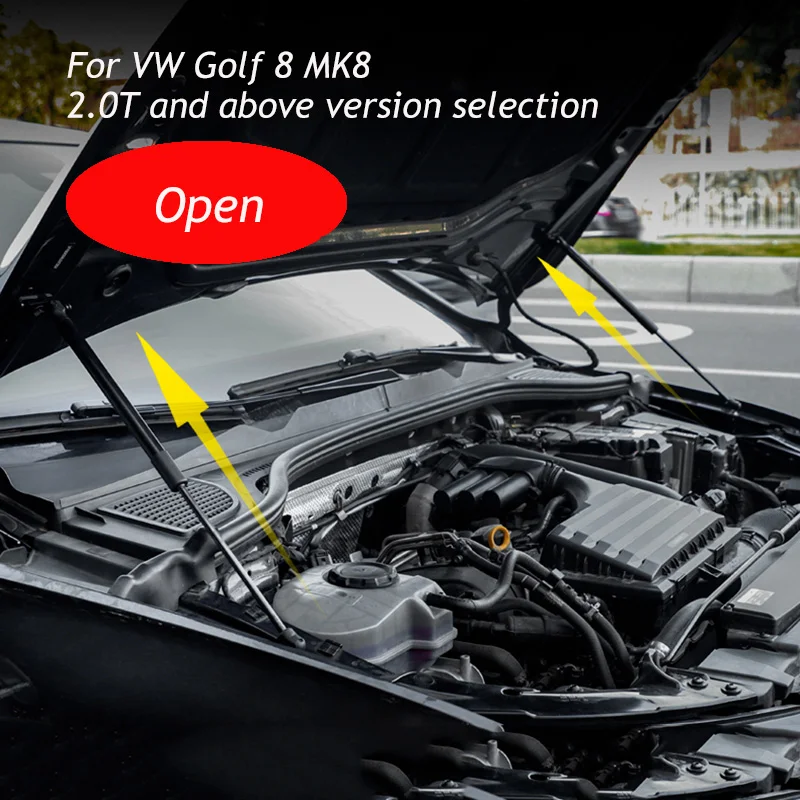 Für VW Golf 8 MK8 2020 2021 2022 2023 2024 Auto-Styling Refit Motorhaube Gas Shock Lift Strut Bars unterstützung Stange Zubehör – Detail 1