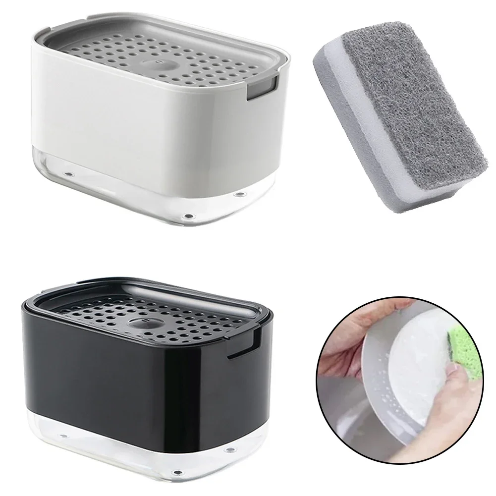 Soap Dispenser 2In1 Dish Soap Dispenser Liquid Soap Pump Sponge Holder