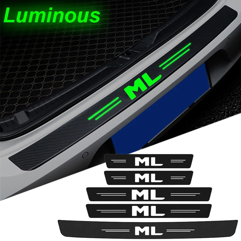 Piastra Protettiva Per Davanzale Della Soglia Della Portiera Dell'Auto Con Nastro Luminoso Per Mercedes Benz Ml Viano Viano Sls Vito Gle Trunk Bumper 