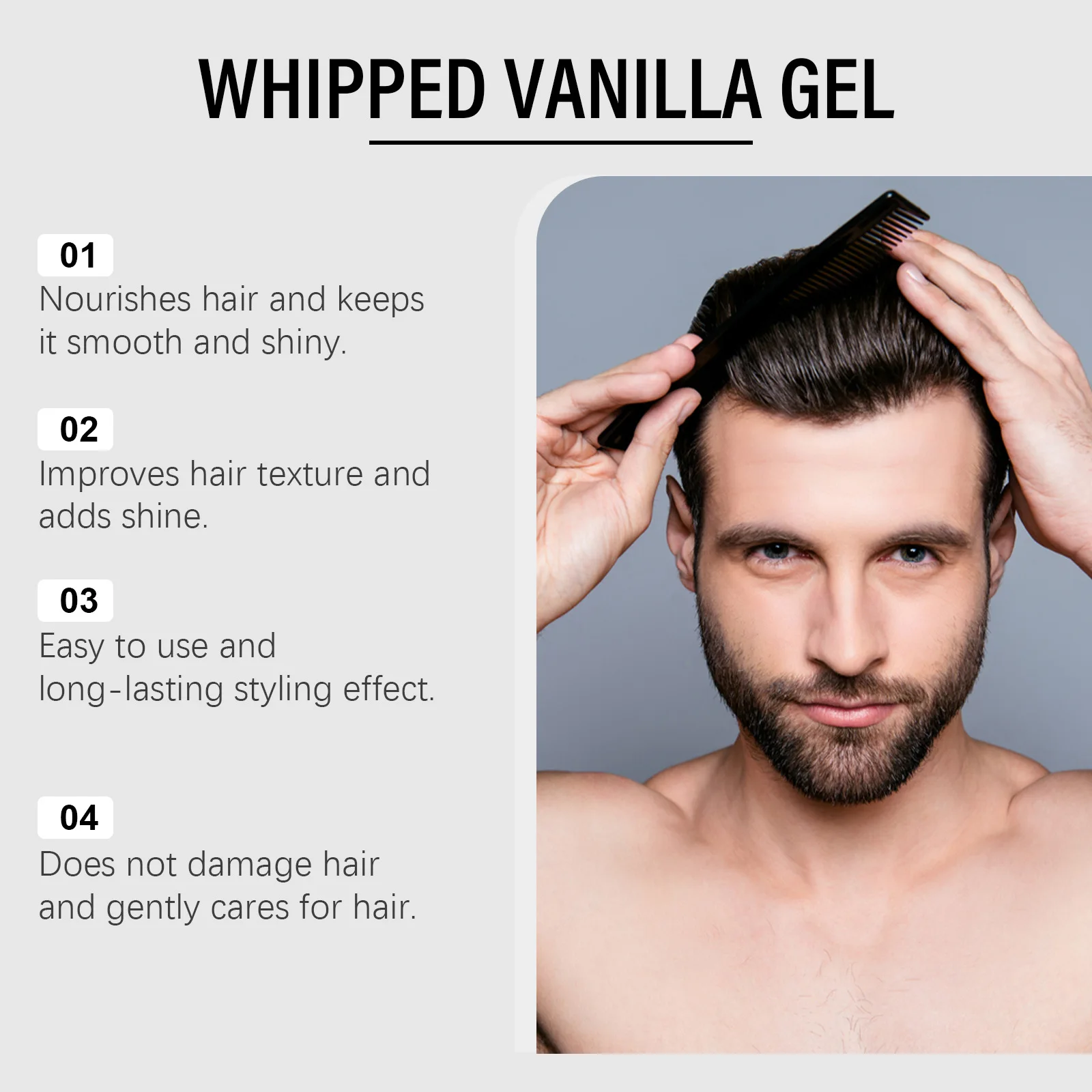 Hair Wax Gel for Men Women Long-Last Fluffy Fixed Frizz Hair Styling Paste Artifact Finalize Salon Broken Finishing Cream
