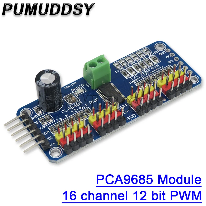 Pca9685 16 Channel 12-Bit Pwm/Servo Driver-I2C Interface Module Raspberry Pi Shield Module Servo Shield