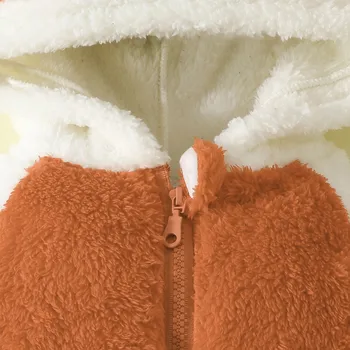 0-2Y Newborn Baby Rompers Spring Autumn Warm Fleece Baby Boys Costume Baby Girls Clothing Animal Overall Baby Outwear Jumpsuits 6