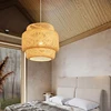 Hand Knitted Chinese Style Weaving Hanging Lamps 18/19/30cm Bamboo Pendant Lamp Restaurant Home Decor Lighting Fixtures 2