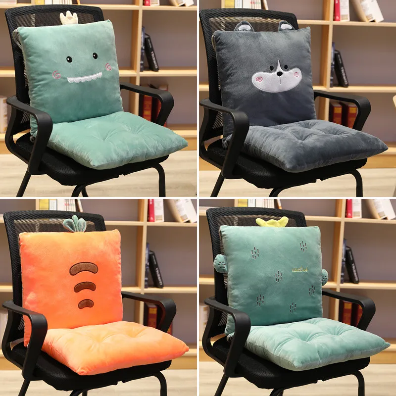 Cartoon Animal Plush Office Chair Cushion Pink Non-slip Lumbar Support Chair  Cushions Home Cushion Soft Comfortable Chair Pillow - AliExpress