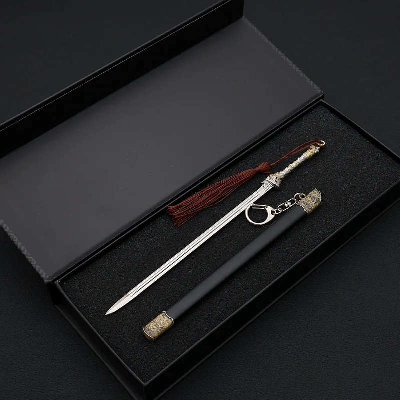 22cm Mysterious Lotus Casebook Young Master Sword Cosplay Toy Knife Metal Weapon Model TV Peripherals Kids Toy Gifts for Boys