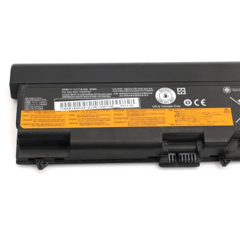 Bateria do Portátil para Lenovo Thinkpad T410 T510 T420 E40 E50 L410 L420 L510 L512 L520 Sl410 Sl510 W520 42t4912 11.1v - Imagem 6