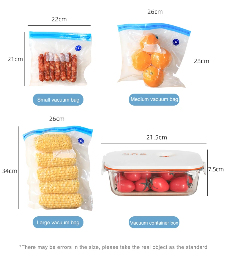 Handheld Vacuum Sealer, BlumWay Portable Cordless Food Vacuum Automatic Vacuum  Air Sealing Machine Mini Vacuum Sealer for Sous Vide Bags Fresh & Save with  5 Reusable Zipper Vacuum Bags - Yahoo Shopping