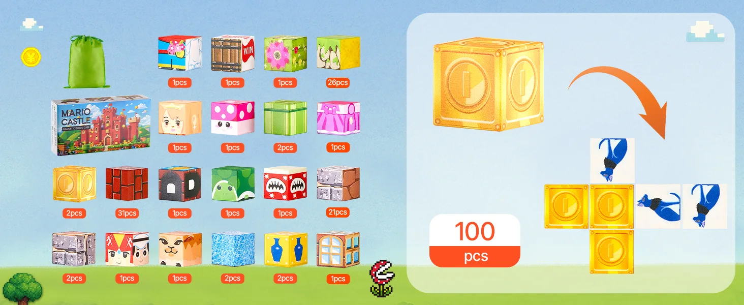 magnetic block set details