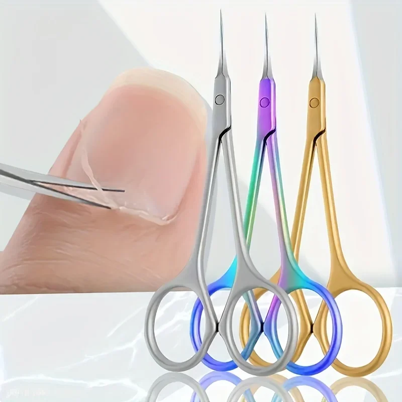 Cuticle Scissors Professional Manicure Small Scissors Dead Skin Remover For Nails Art Stainless Steel Cuticle Cutter