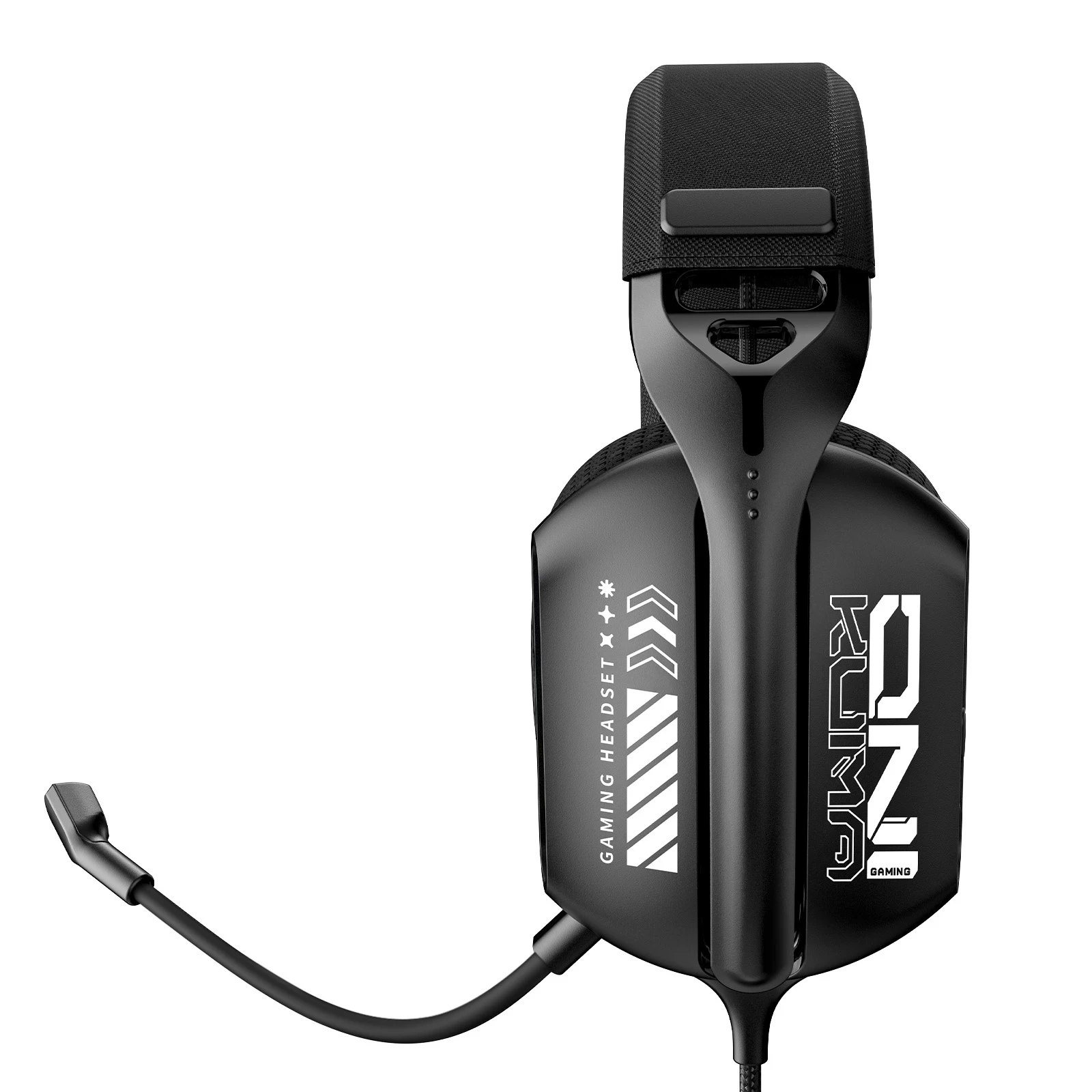 유선 게이밍 헤드셋 메모리폼 쿠션 게이밍 헤드폰 USB/3.5mm 오디오 잭 탈부착 가능한 마이크(노트북/모바일용)