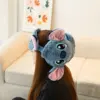 Disney Cartoon Anime Alien Stitch Plush Headrest Eye Mask 2-in-1 Storage Travel Carrying Sulley Mike 5