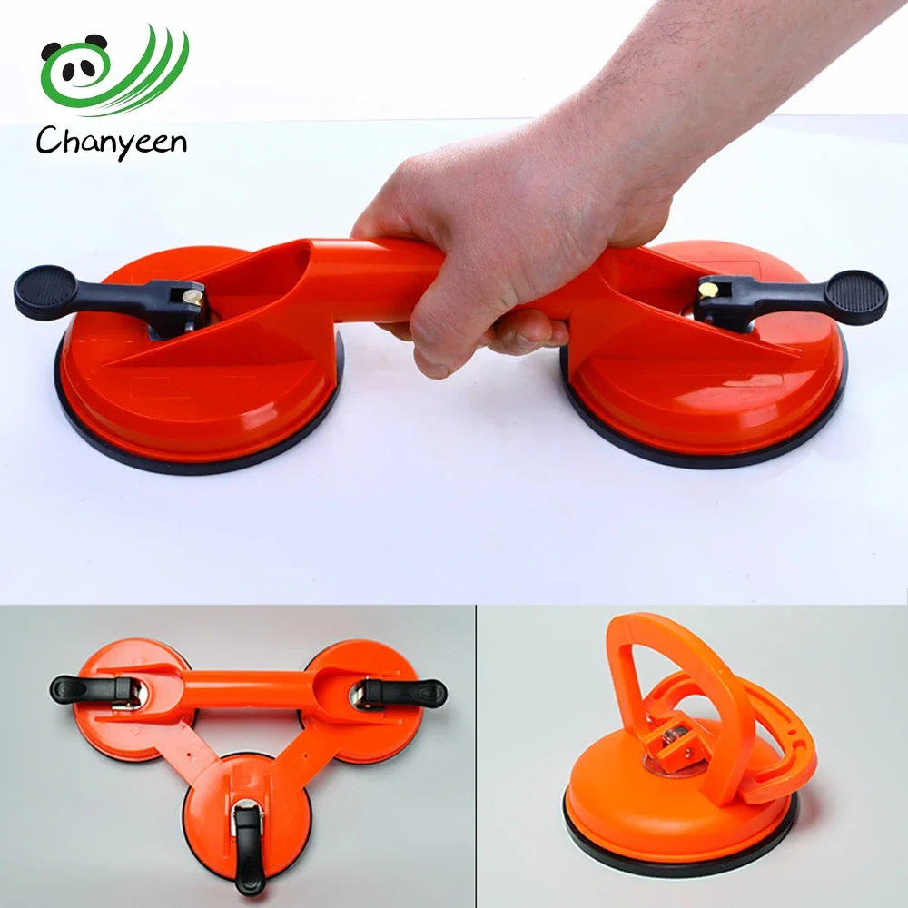 ABS Handle Holder Glass Lifting Suction Cups Heavy Duty Vacuum for Lift Floor Tile Car Windshield Repair Hand Construction Tools vacuum suction cup vacuum sucker glass suction cup handle