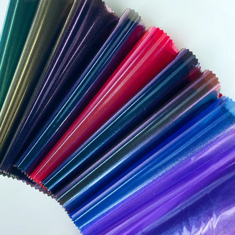 

30x135cm Solid Color Transparent Faux Leather Smooth TPU Vinyl Waterproof Synthetic Material for Bows Wallets Sewing Crafts