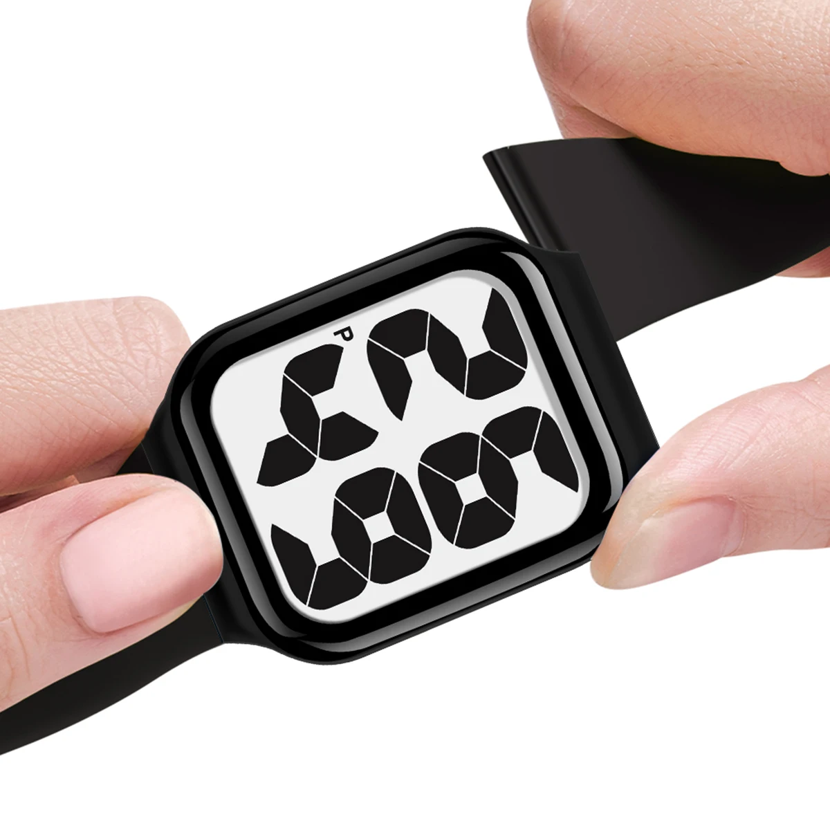 SHUAIKE 1089 Men's and Women's Fashion Simple Digital Sports Watch Large Digital Dial LED Digital Display Waterproof Watch 4
