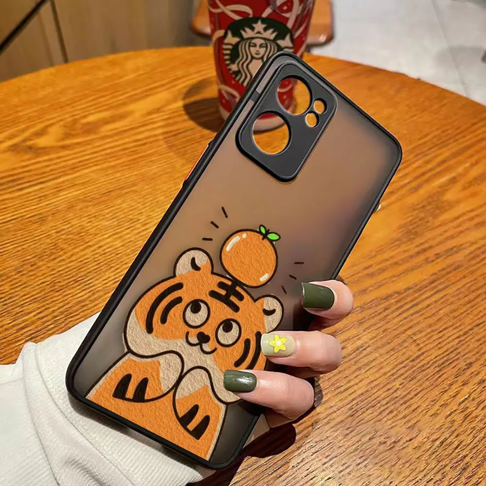 thumbnail image 1 of Funda de teléfono mate para OPPO RENO 8 8T 7Z 7 6Z 6 5 4 3 PRO PLUS 4G 5G Edge Funda rígida Funda Coque Capa Shell lindo pequeño tigre, 1 of 5