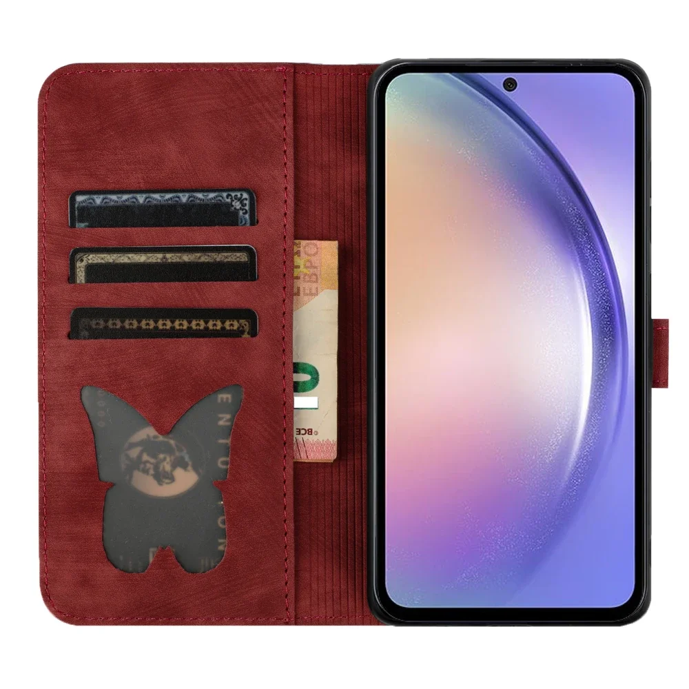 POCO C65 M6 X6 Cat Butterfly Phone Cover Case for Xiaomi Redmi 13C 10 9 9A Note 13 12 11 9 8 Pro 12S 11S 10S Case Leather Wallet phone case,leather phone case,leather wallet case,leather case