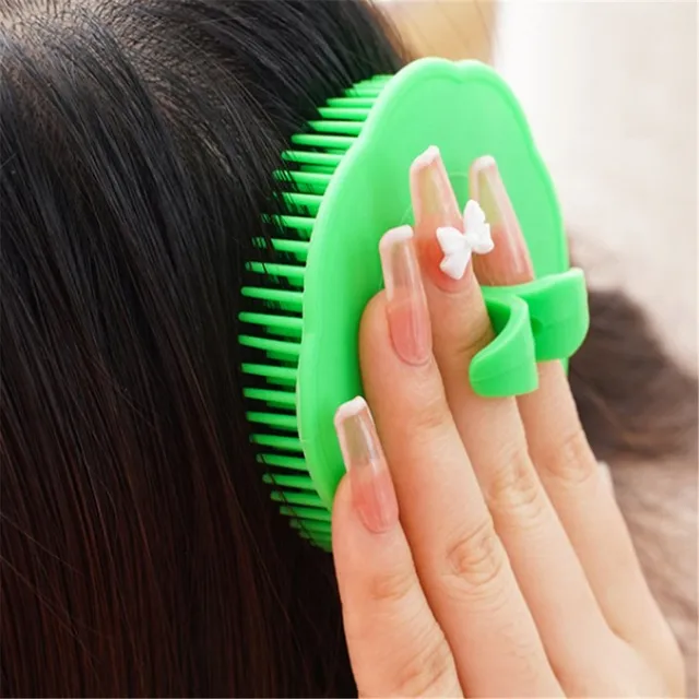 Peigne de Lavage des Cheveux en Silicone, Énergie du Cuir oral elu, Shampoing, Lavage du Corps – Image 2