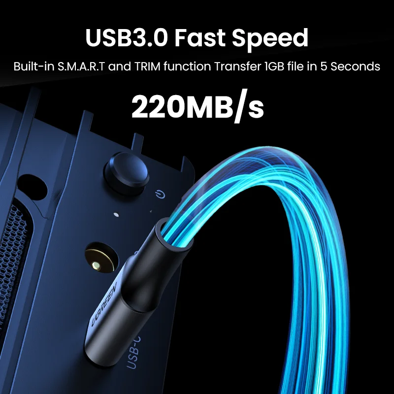 Ugreen HDD 도킹 스테이션, 외장 하드 드라이브 인클로저, RAID 모드 스토리지, 3.5 인치 HDD, 90TB, 5 베이 USB to SATA, 신제품