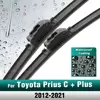 Silicone & rubber  Front Wiper Blades Set For Toyota Prius C + Plus 2012 - 2021 Windshield Windscreen Window Brush 26"+16" 1