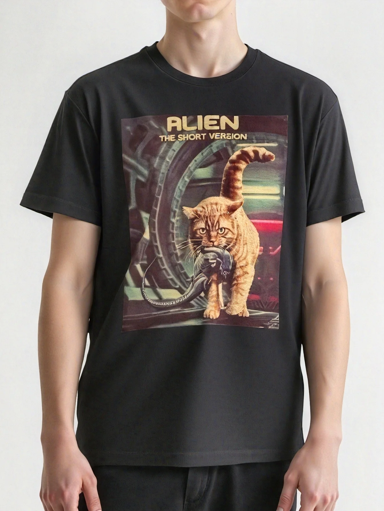 Alien Cat The Short Version Graphic Tee Detail
