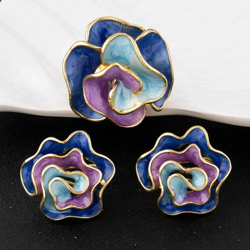 Radiant Rainbow Earrings: Gold-Plated Statement Jewelry