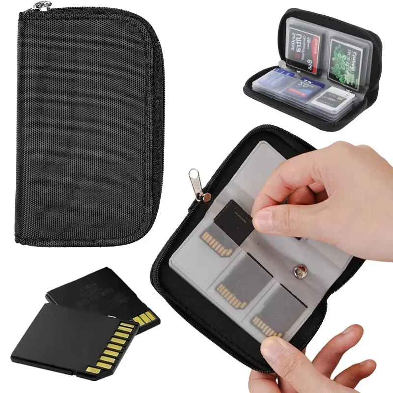 Memory Card Storage Bag with 22 Slots - Compact Carrying Case for Game and Digital Card Accessories