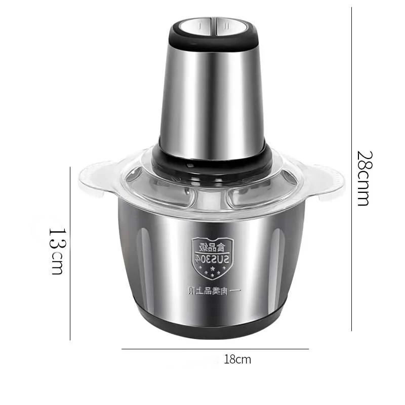 2L 3L 5L Household Stainless Steel Meat Grinder 500W High Power Blender Multifunctional Food Processor Food Chopper Electric 6