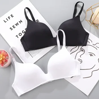 Women Seamless Bra Sexy No Wire Push Up Underwear Girls Students Breathable Thin 10 Colors Bras Female's Bra Breathable Gathered 1