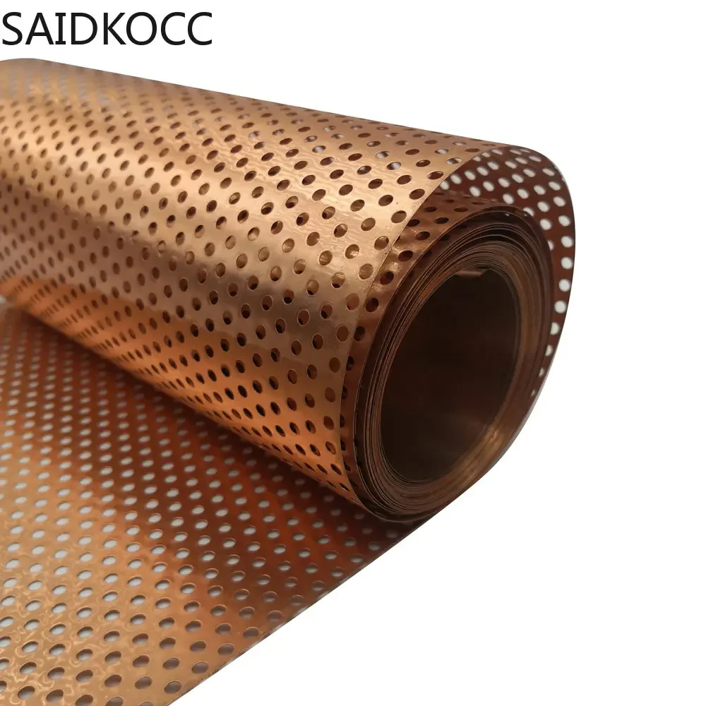 saidkocc-菱形銅メッシュ、織り電極、ローゼンジ、研究室、電磁シールド用の丸い穴、1-m
