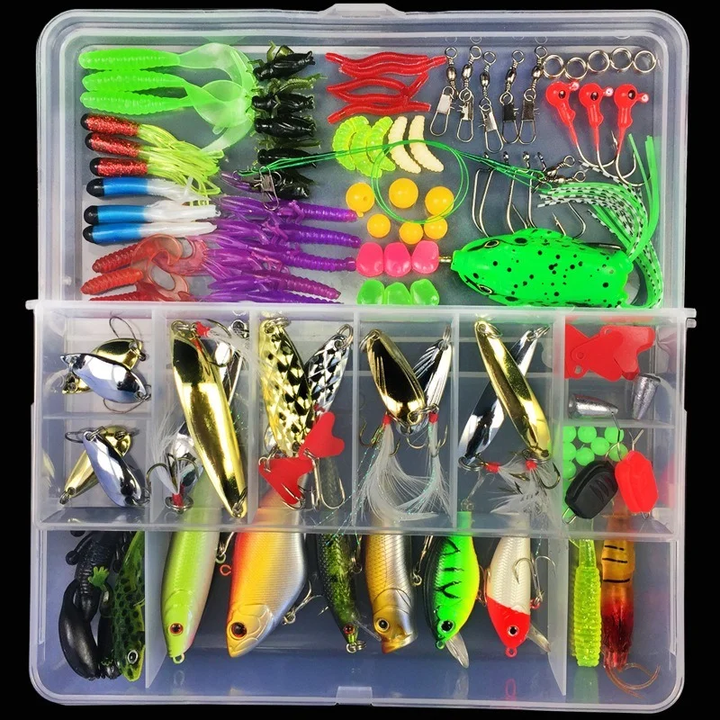 

Fishing Lure Set Hook Luya Bait Floating Swing Wobblers Artificial Bionic Minnow Pencil Worm Frog T-tail Lures VIB Wave Climbing