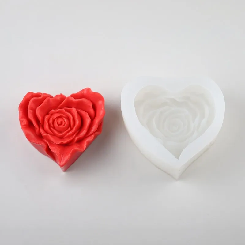 

Love Rose Modeling Liquid Silicone Mold Aromatherapy Candle Fondant Cake Chocolate Dessert Decoration Kitchen Baking Accessories